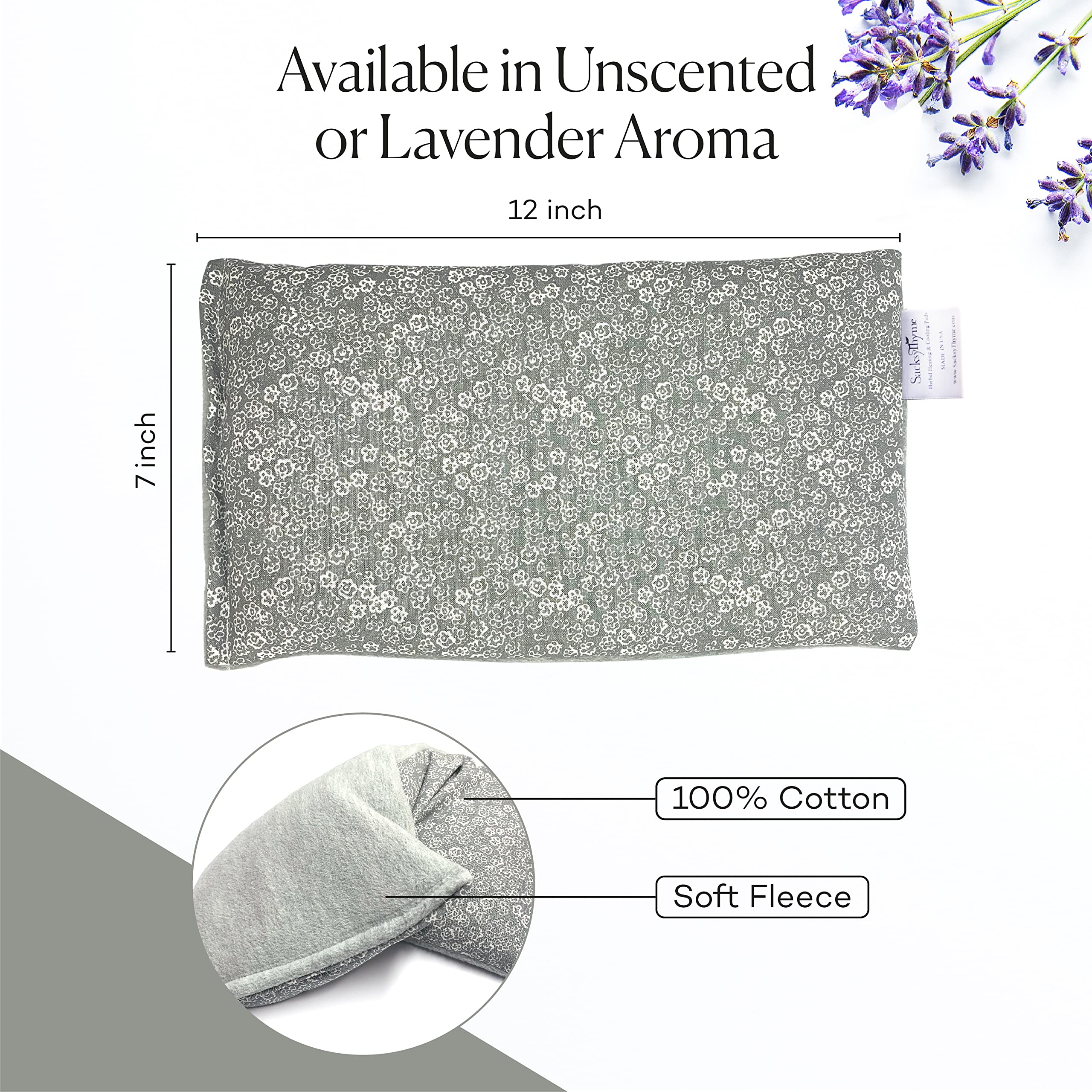 SacksyThyme unscented flaxseed texture feels soft and comforting.