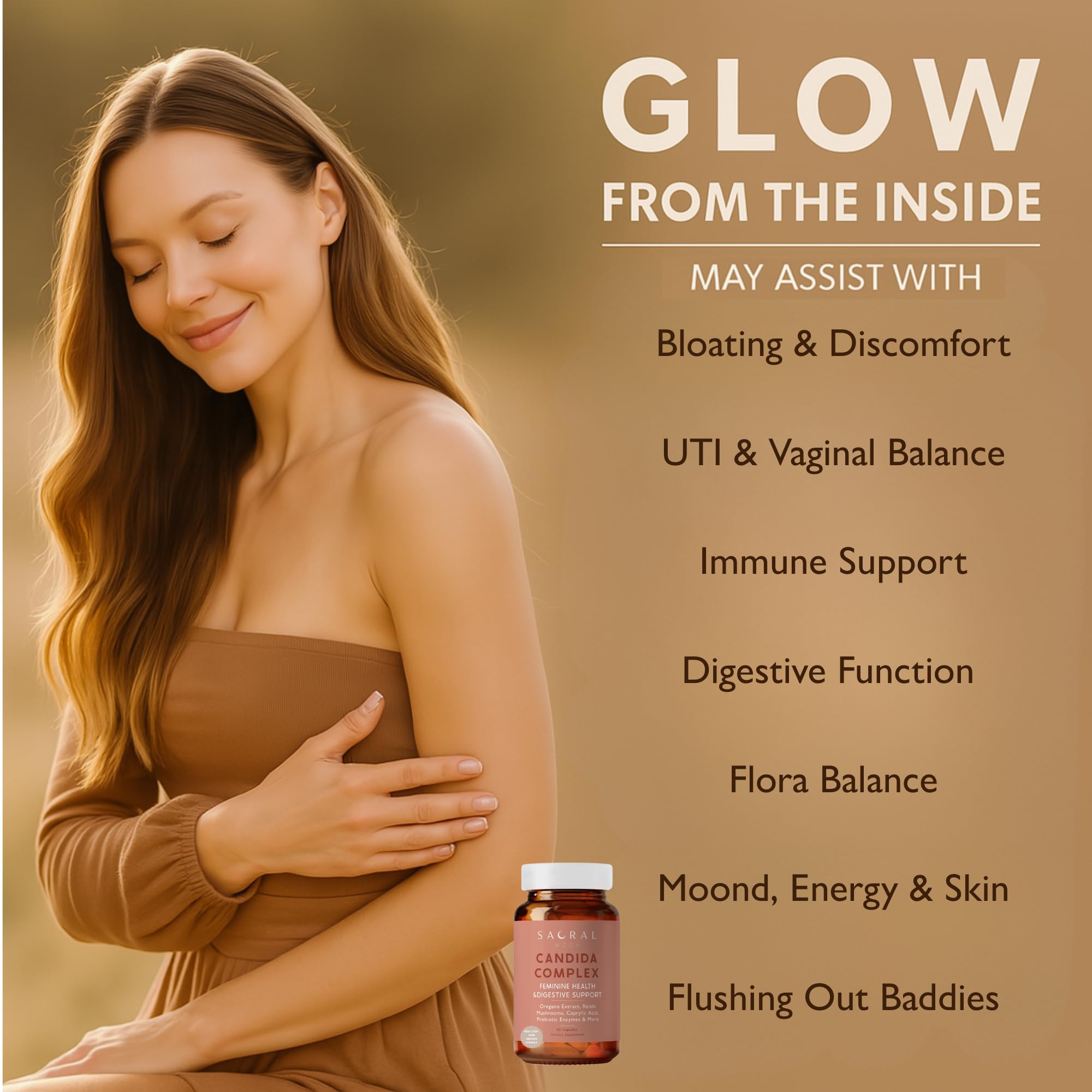 SACRALMOON aloe vera leaf for soothing digestive relief.