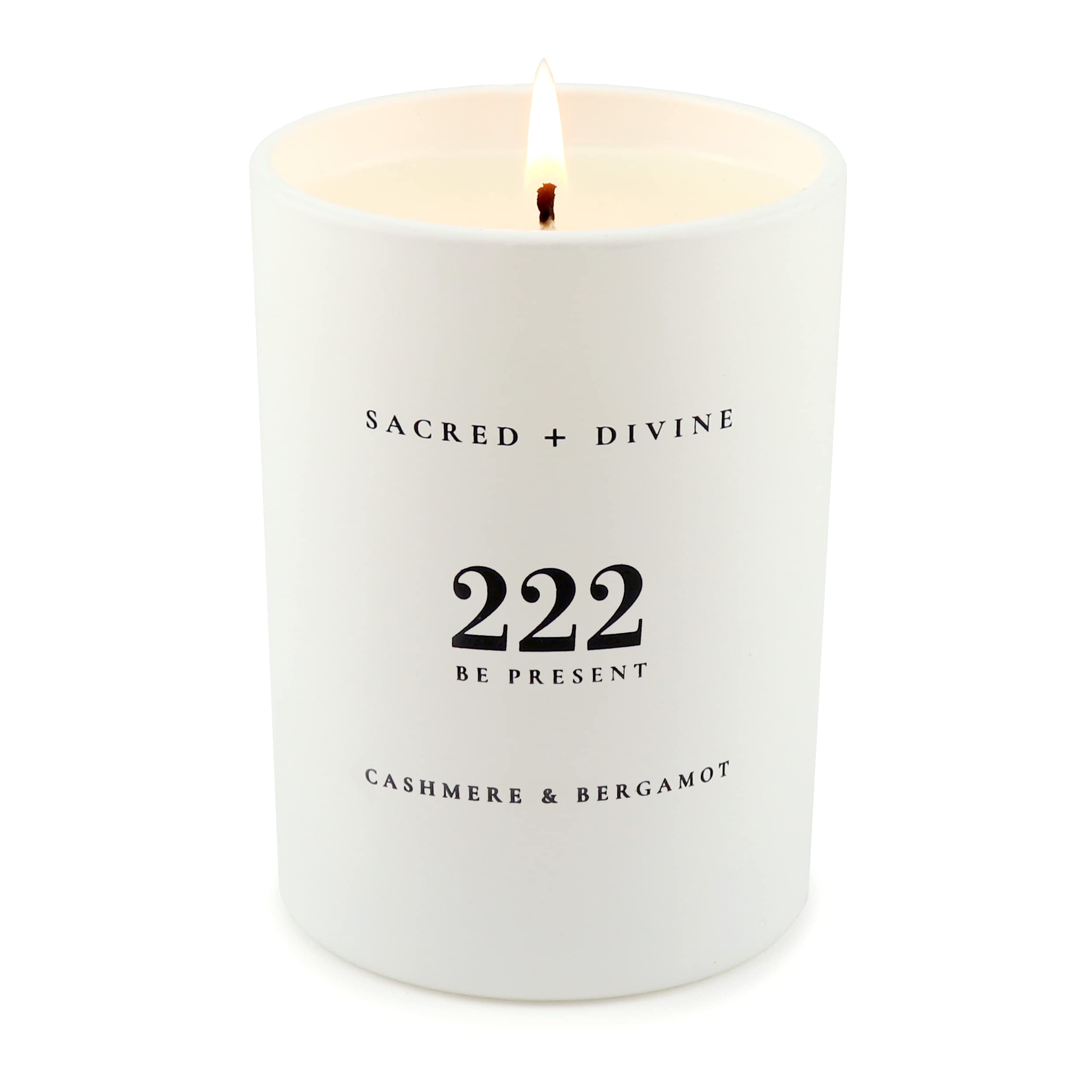Sacred + Divine 222 Cashmere Bergamot aroma creates cozy relaxation.