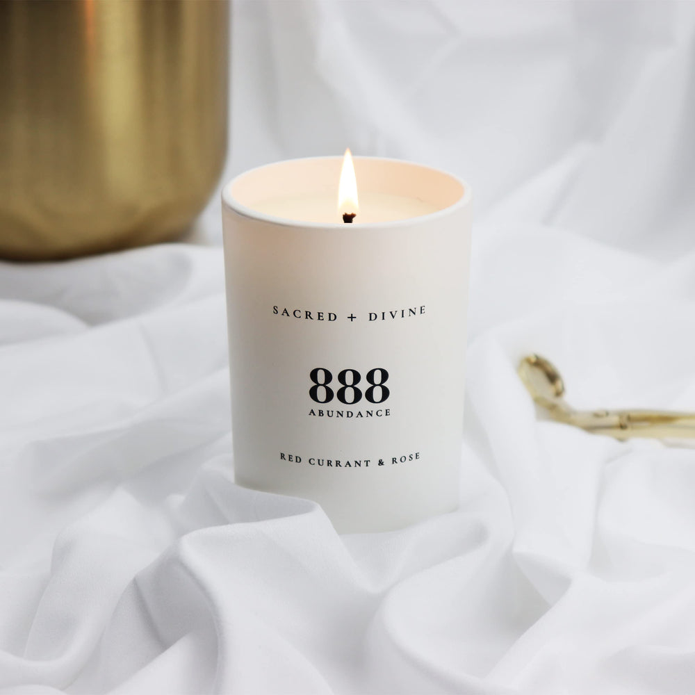 White glass jar reflects pure intentions while blending with any decor.