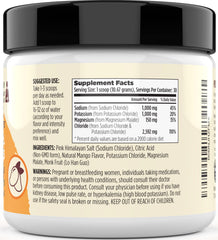 Ingredients panel shows allergen-free, sugar-free formula for keto-friendly use