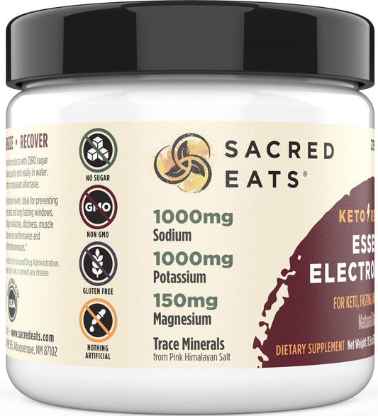 Sacred Eats Keto Electrolyte Powder scoop for precise daily electrolyte dosing