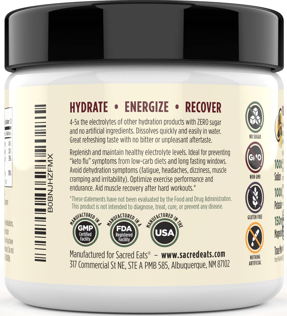 Athlete using Sacred Eats electrolyte powder during training for steady hydration