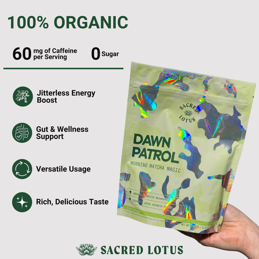 Sacred Lotus black pepper extract close-up balances the blend's aroma.