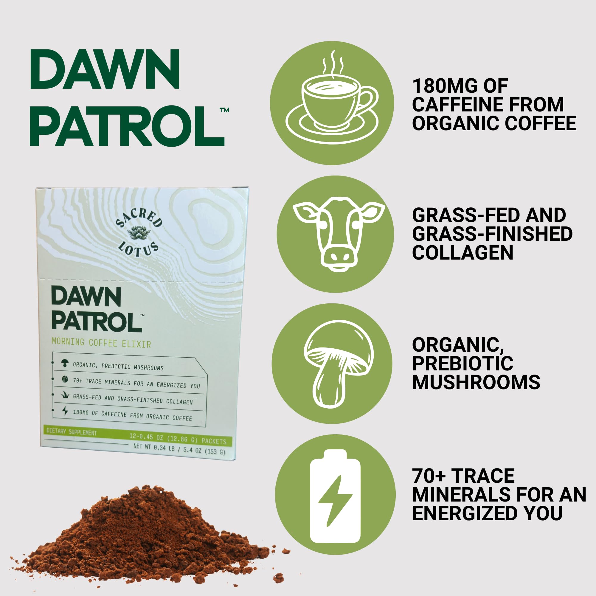 Dawn Patrol sticks dissolving in water to create a smooth cup.