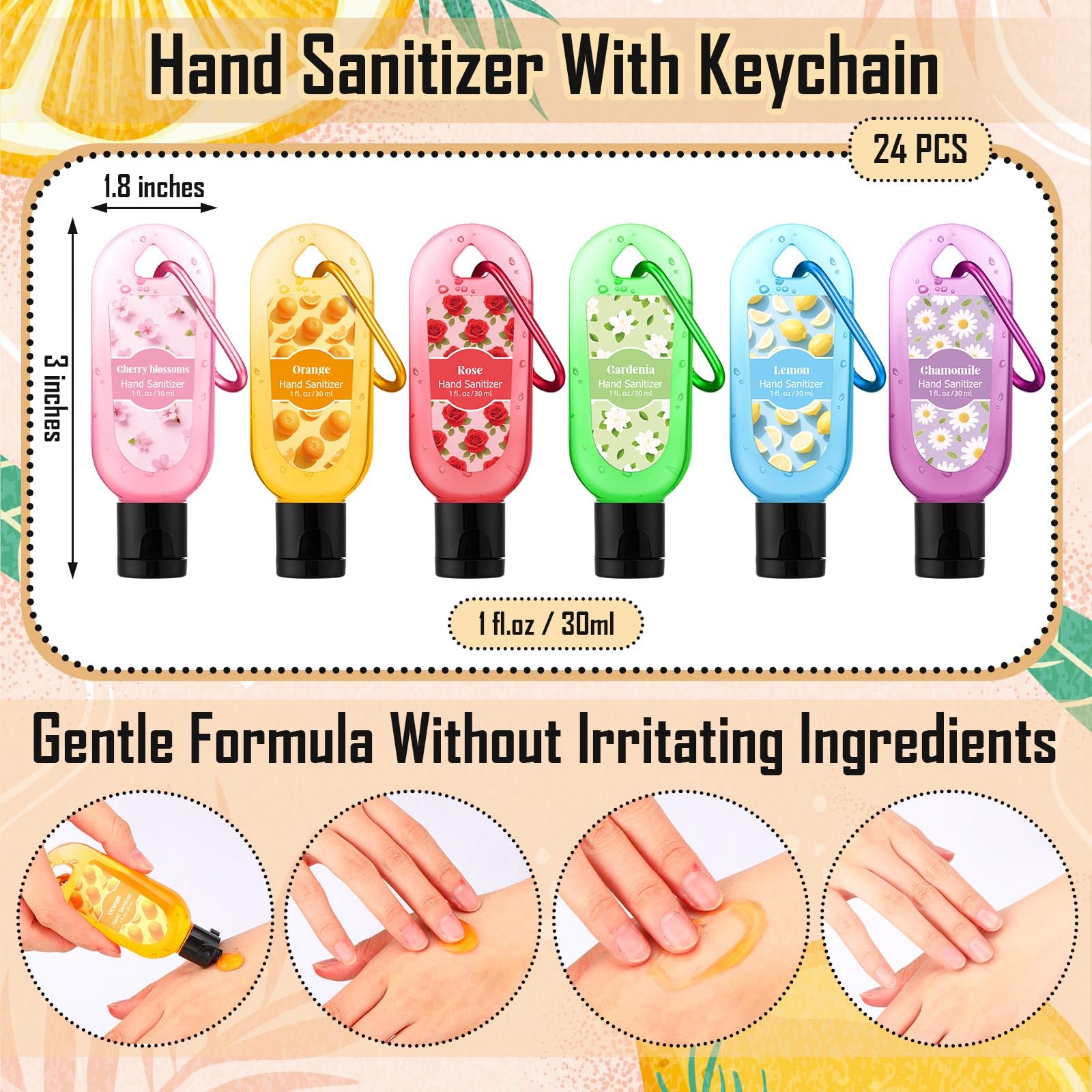 Sacubee mint 1oz hand sanitizer bottle for quick refresh on the go.