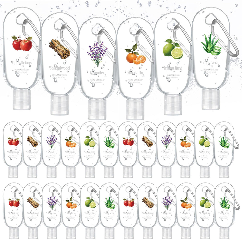 Sacubee 24-pack hand sanitizers with colorful keychains for easy gifting and on-the-go cleansing.
