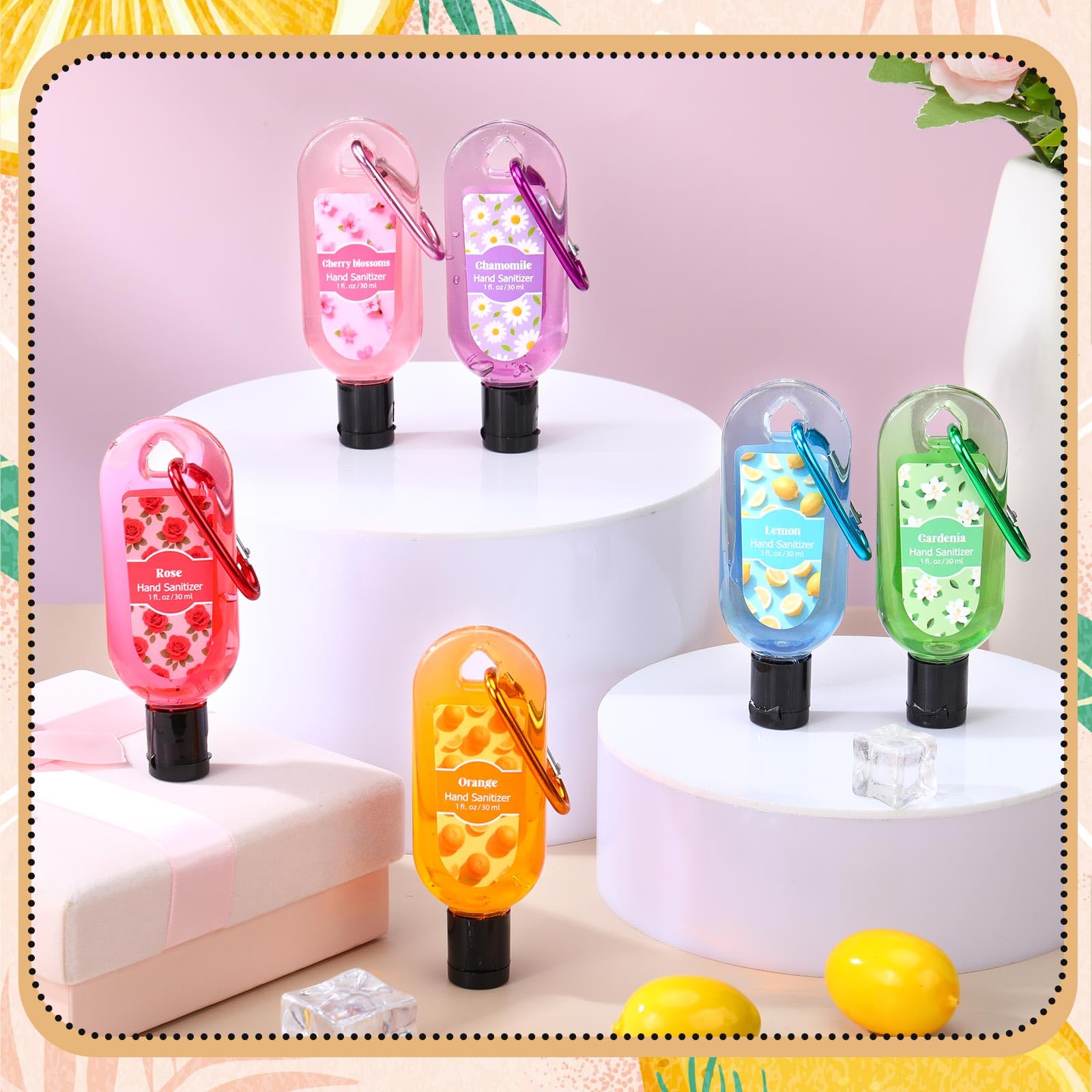 Sacubee compact hand sanitizer keychain gift set for easy access.