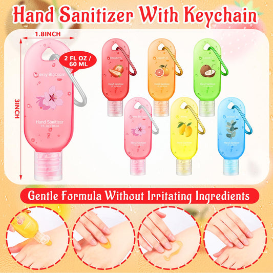 Sacubee Grapefruit scented hand sanitizer keychain-refreshing aroma for work or school.