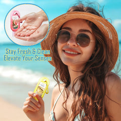 Sacubee coconut grove sanitizer keychain bottle for quick, portable cleaning