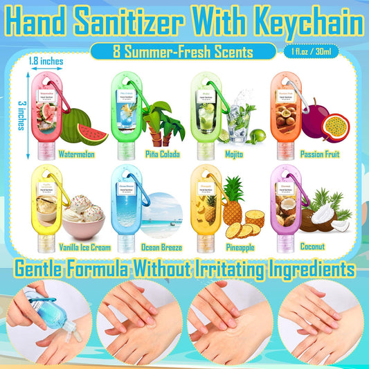 Sacubee pineapple scented sanitizer keychain bottle for travel cleansing