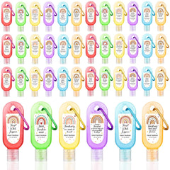 Sacubee Valentine hand sanitizer keychains 24-pack display featuring six scents for teacher gifts.
