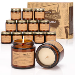 SAEUYVB Amber Jar Candle Collection for warm ambience and long-lasting fragrance.