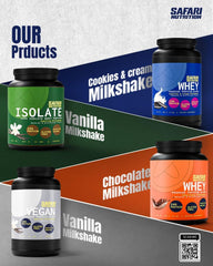 Safari Nutrition Isolate Vanilla shake preparation in glass