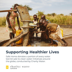 Safe Home lead test kit demonstrates donation support to clean water projects