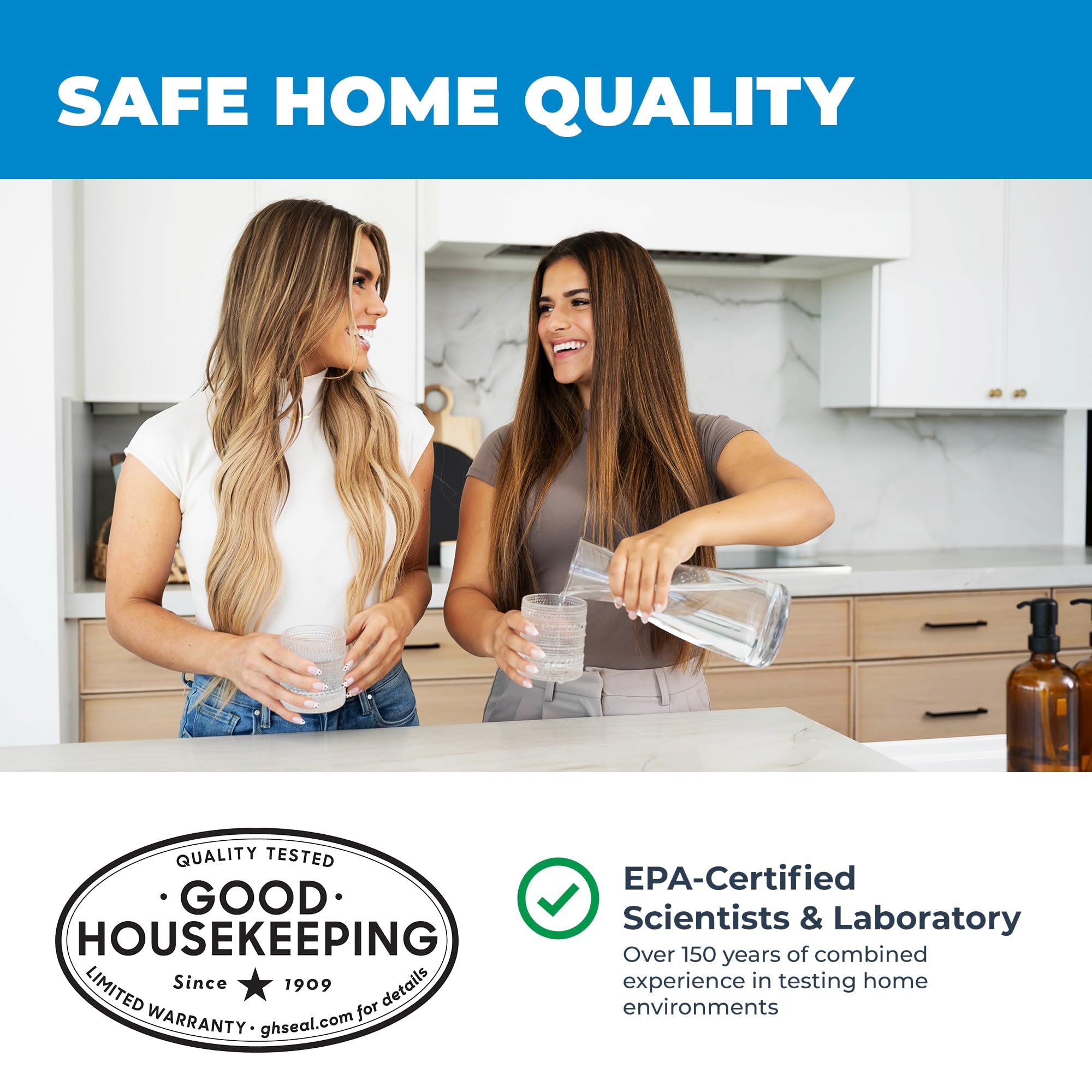 Safe Home logos and seals highlight trusted, USA-made quality