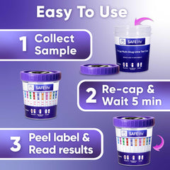 SAFE LIFE disposable gloves included for hygienic testing and handling.