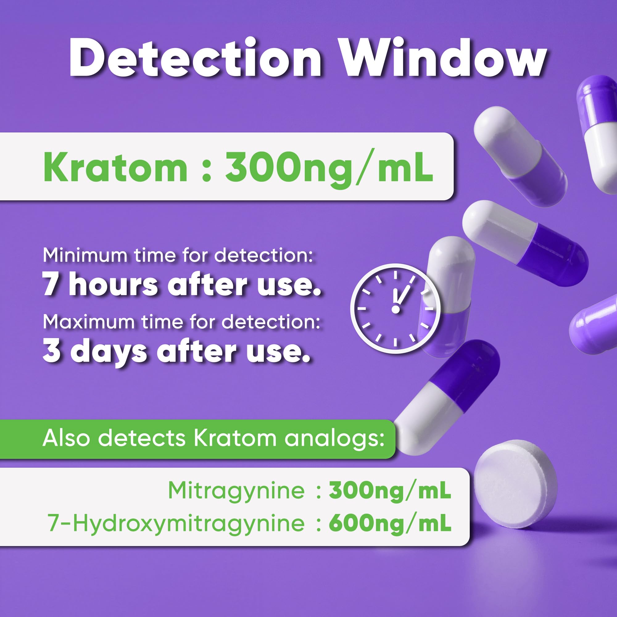 Safe Life Kratom Dip Card back view with usage instructions