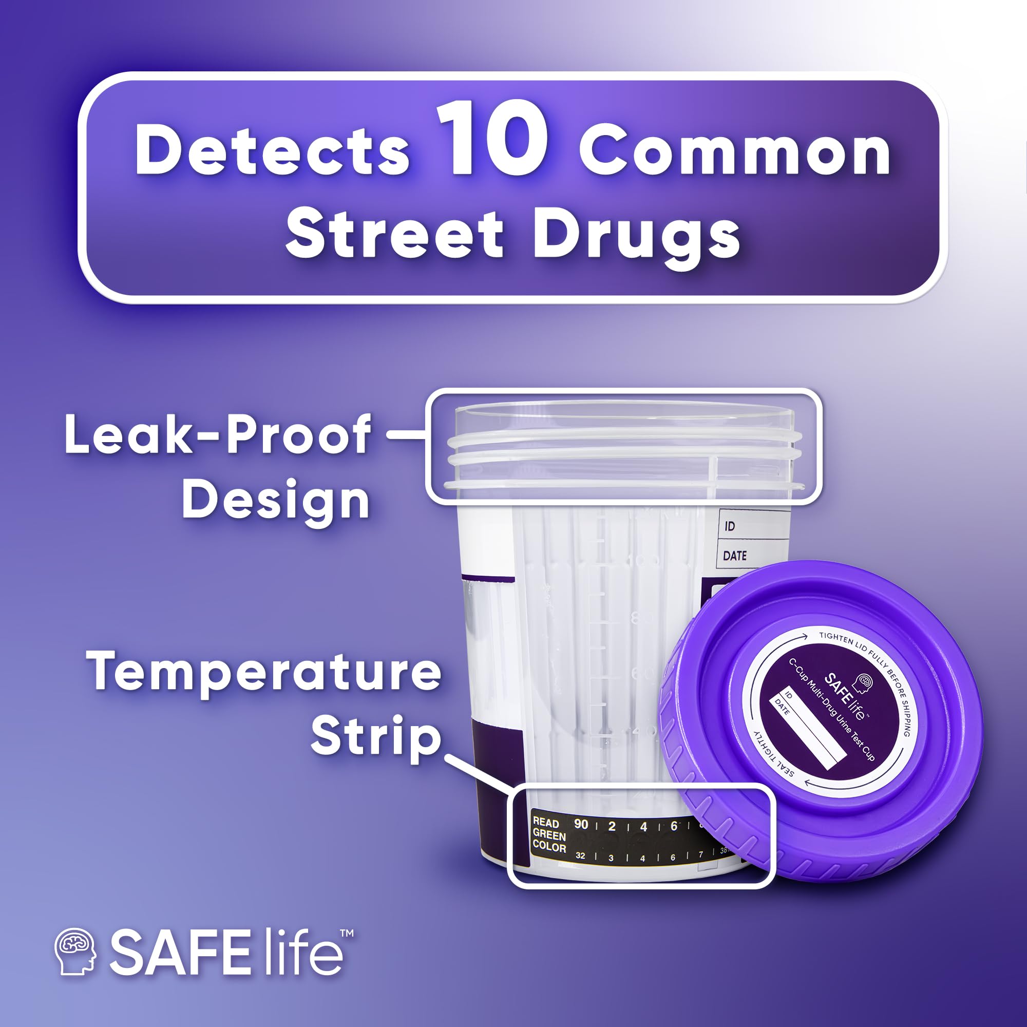 SAFE LIFE result display shows clear lines for straightforward interpretation.