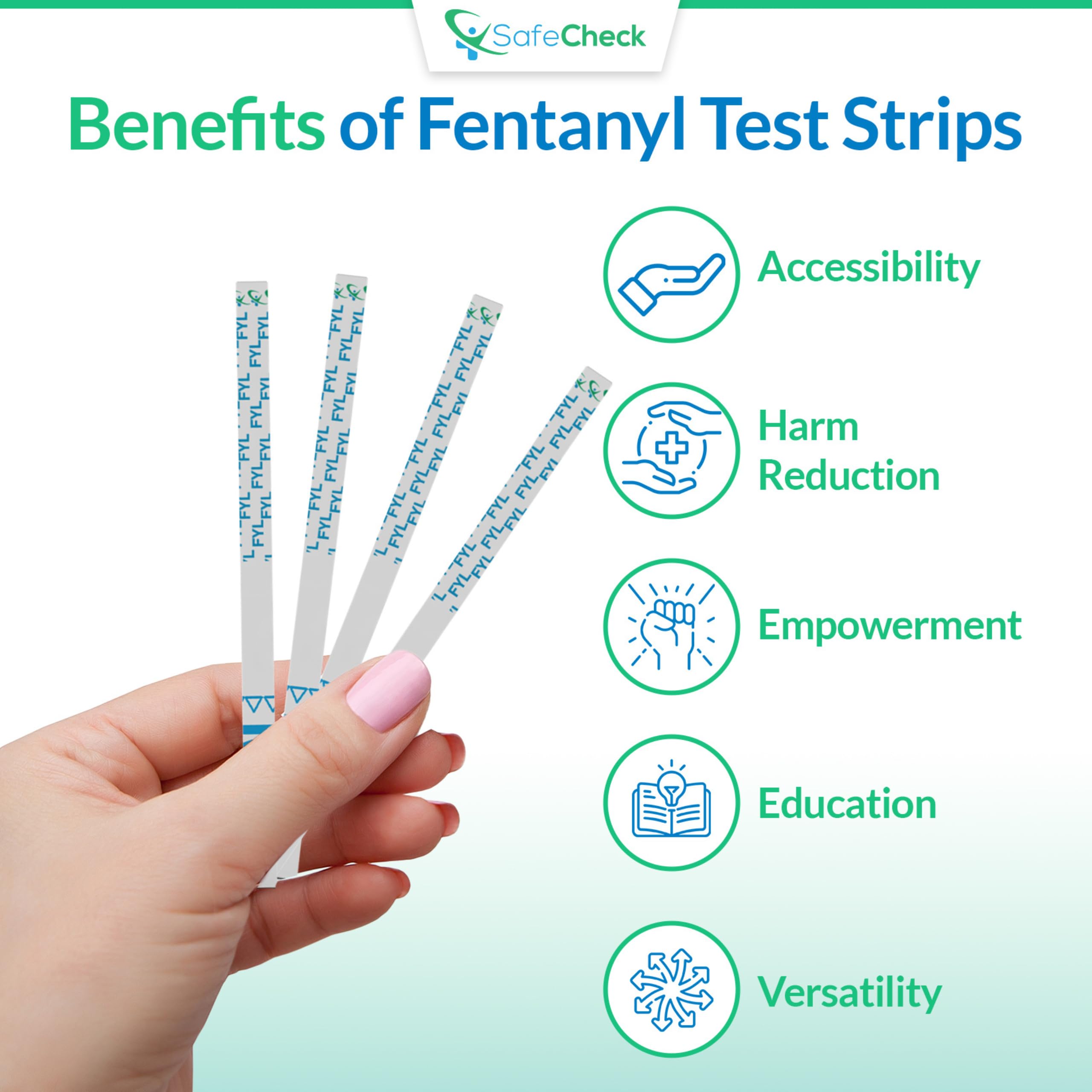 SafeCheck fentanyl test kit micro scoop included for precise sampling.