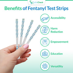 SafeCheck fentanyl test kit micro scoop included for precise sampling.