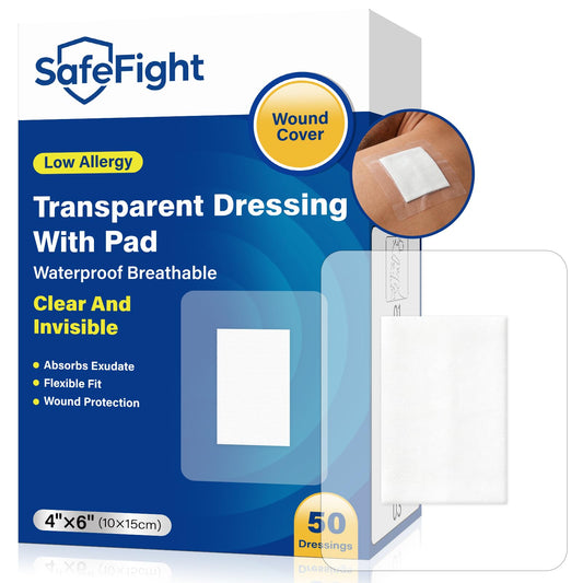 SafeFight transparent dressing pad 4x6 offers protection with a discreet, flexible fit.