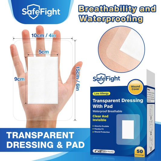 SafeFight waterproof adhesive dressing in shower keeps wounds clean and barrier intact.