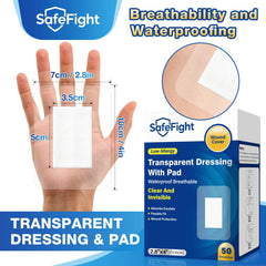 SafeFight waterproof bandage on skin keeps wounds clean while swimming