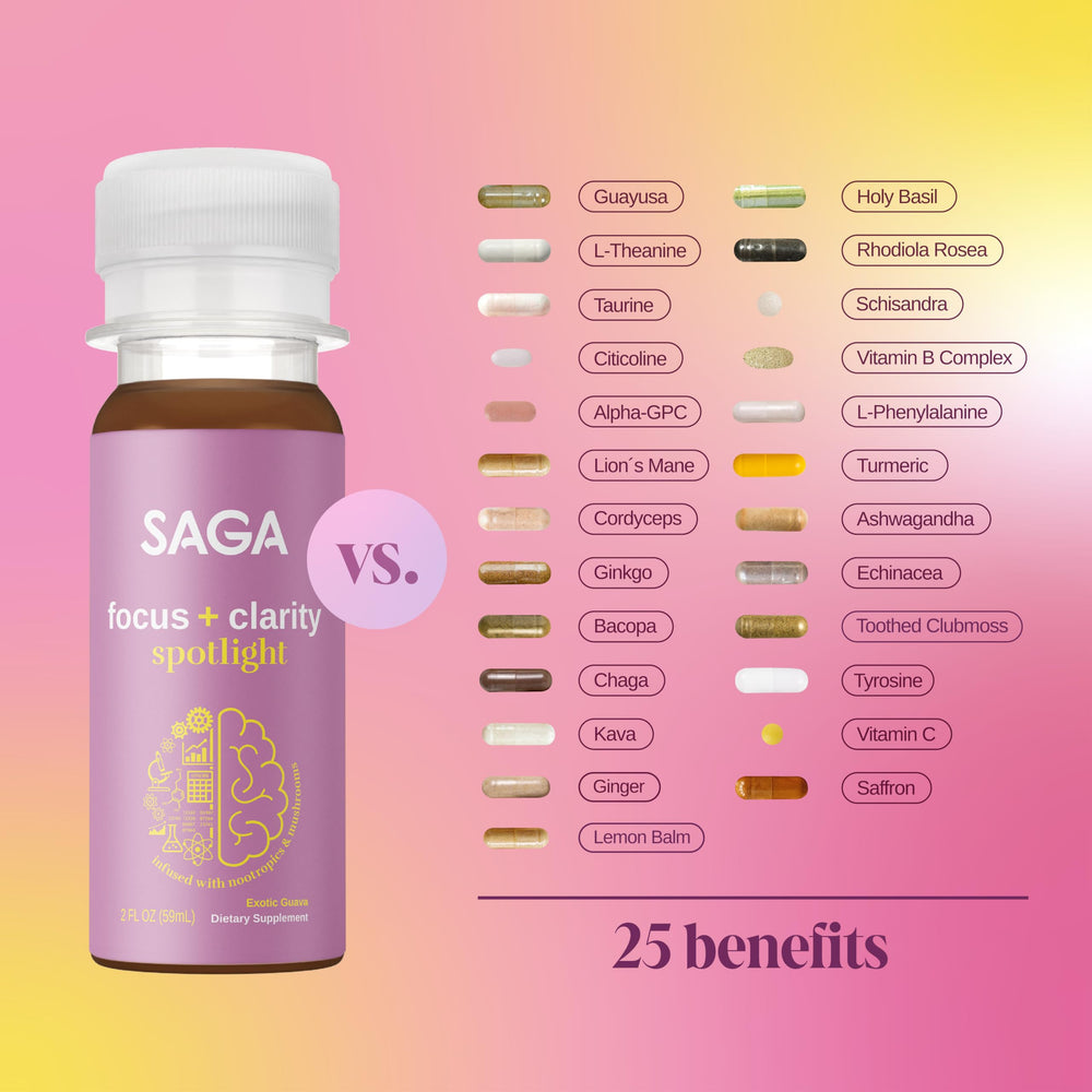 SAGA Spotlight vegan organic label emphasizes clean ingredients.