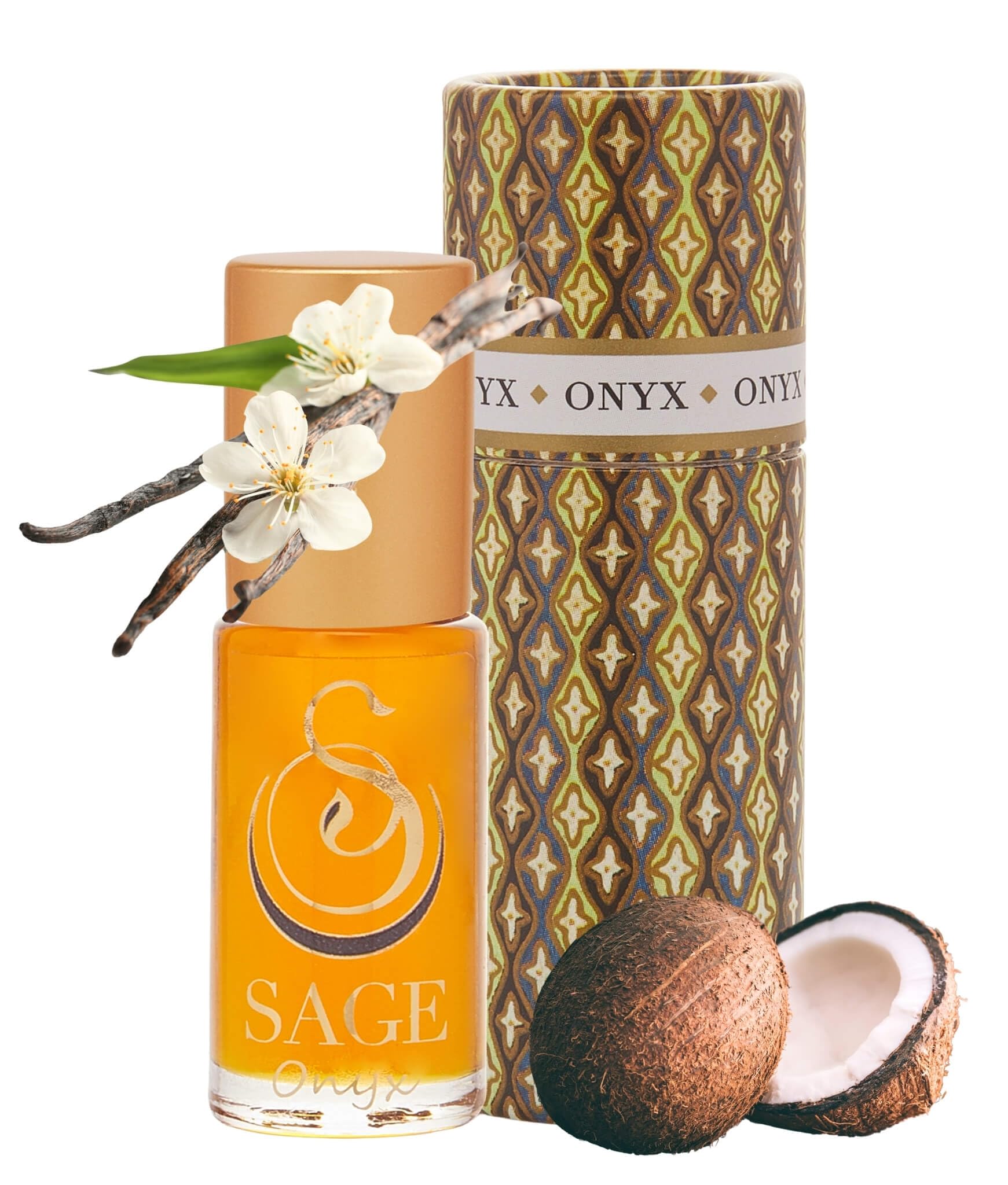 The Sage Lifestyle Onyx Roll On vanilla-warmth for everyday wear