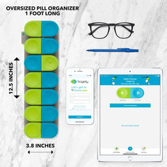 Sagely Smart XL detachable pill cases ideal for travel.