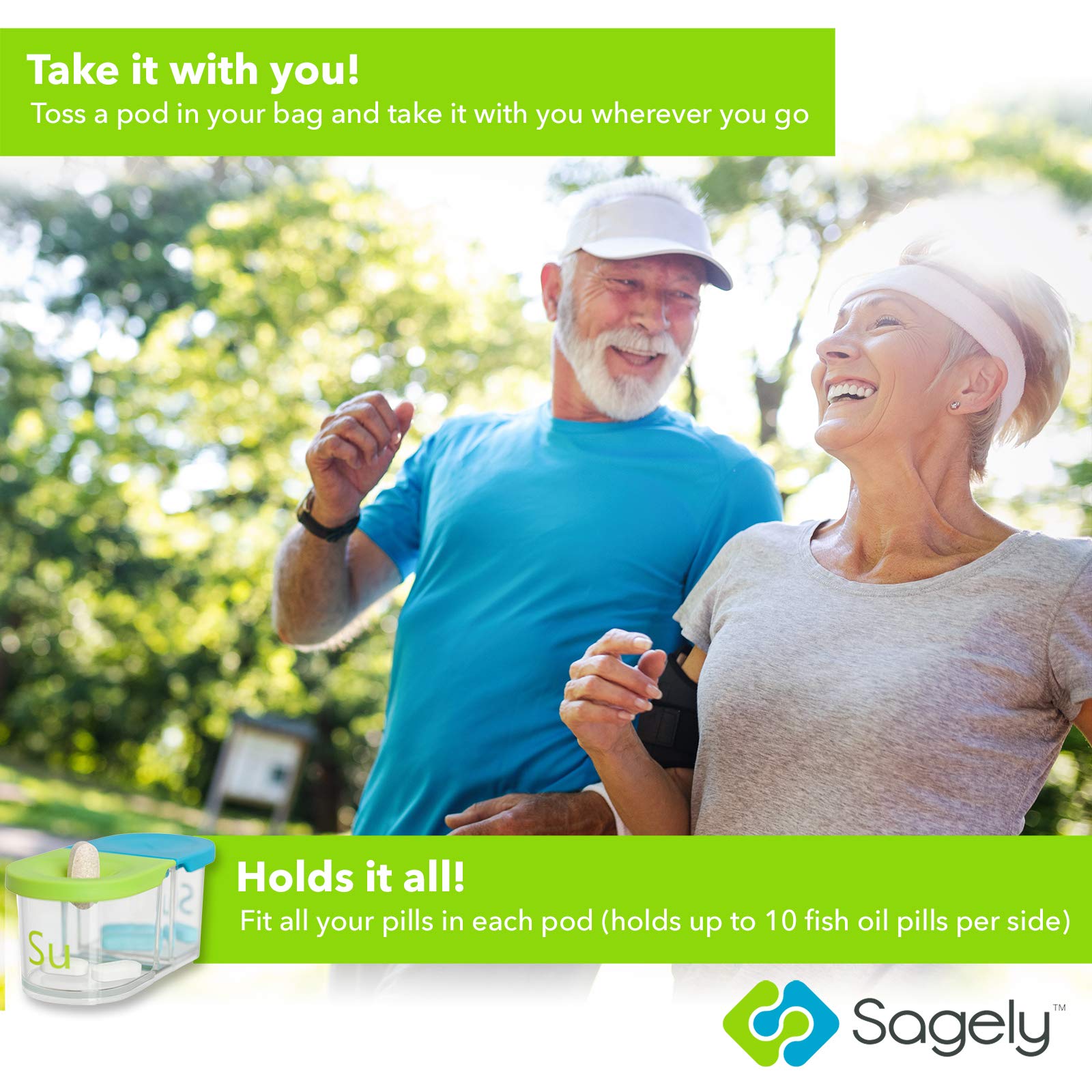 Sagely Smart XL free pill reminder app screen for reminders on the go.