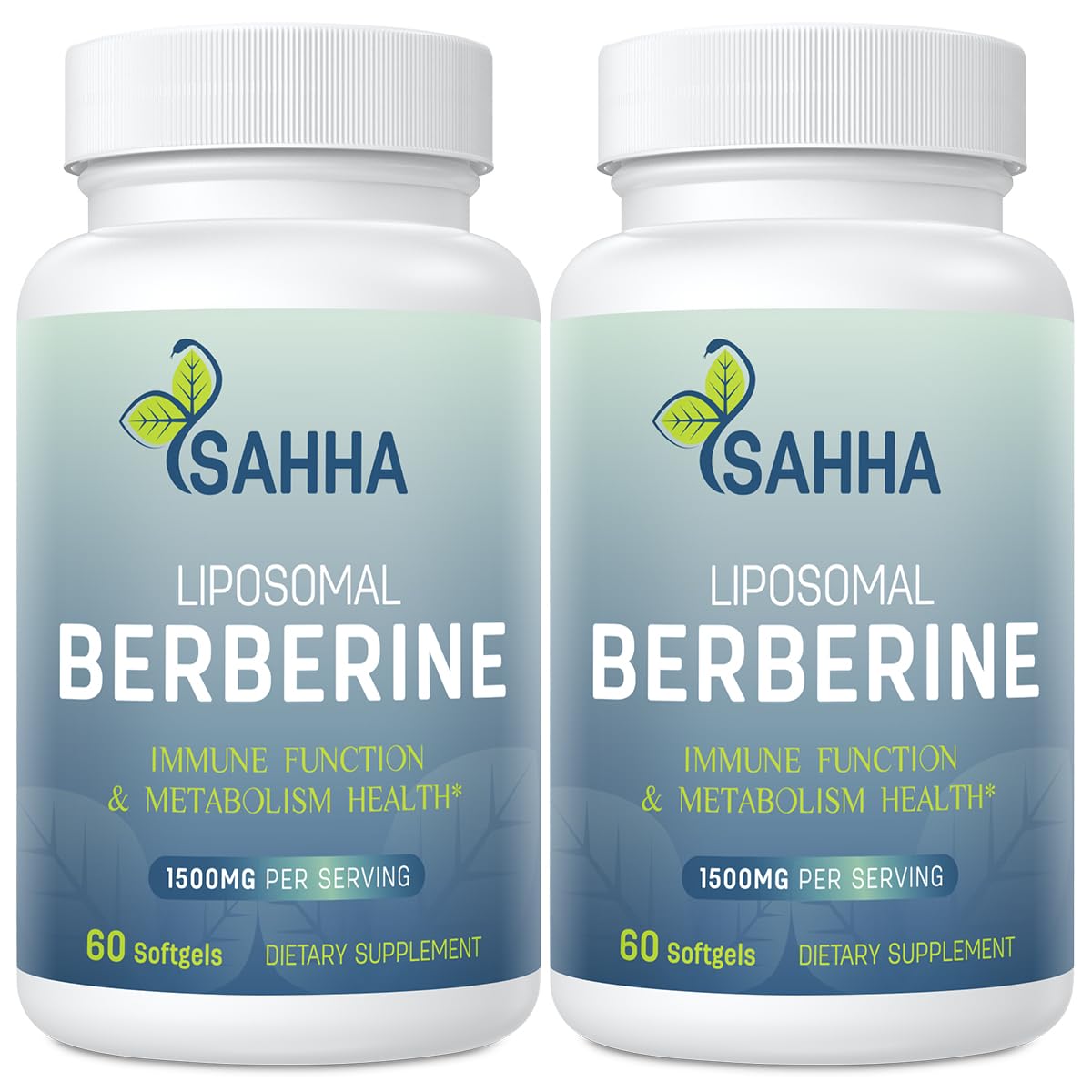 Sahha Liposomal Berberine bottle front showing high absorption formulation