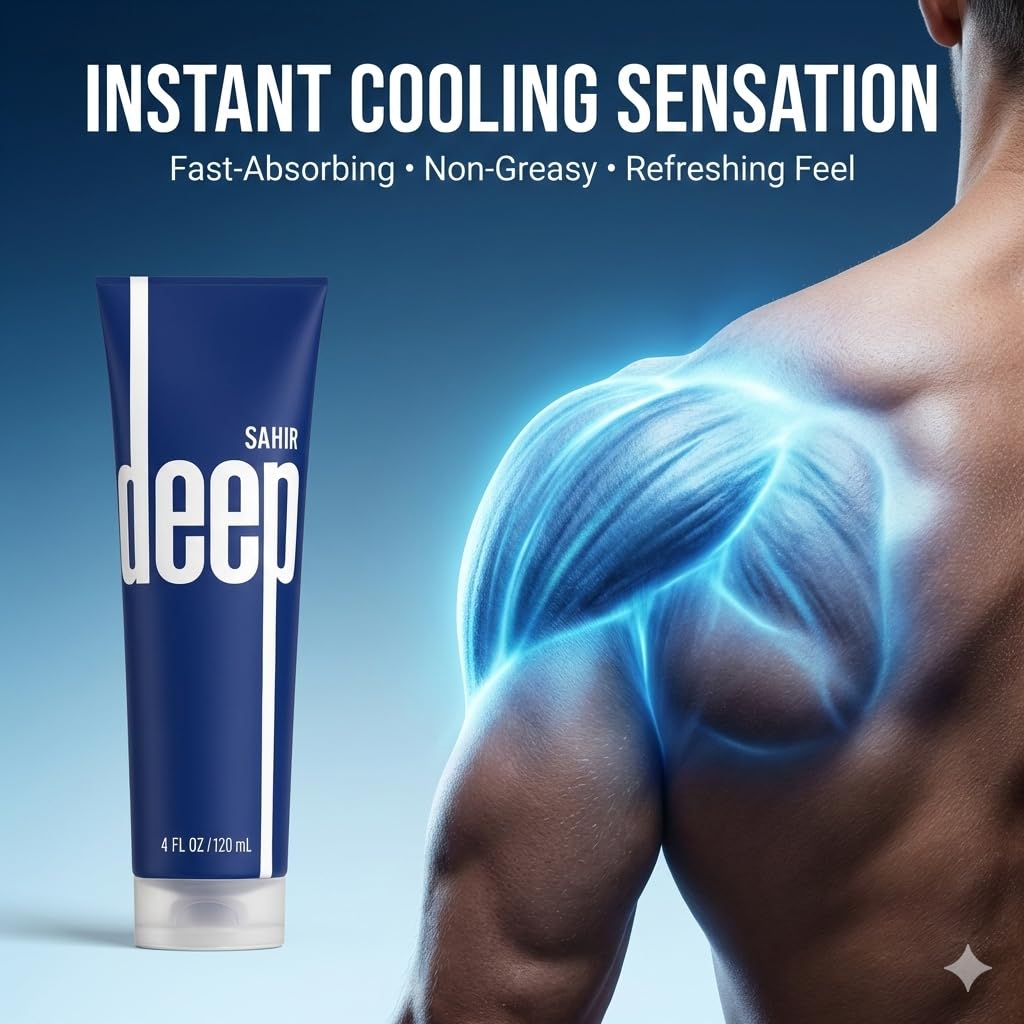 SAHIR Deep Blue fast-absorbing texture leaves no greasy residue after application