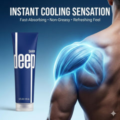 SAHIR Deep Blue fast-absorbing texture leaves no greasy residue after application