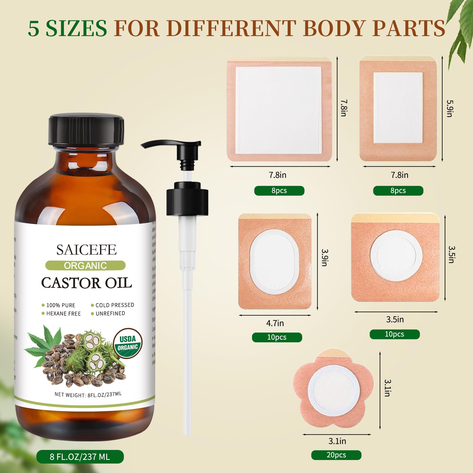 Saicefe eyelash kit for easy castor oil application to lashes.