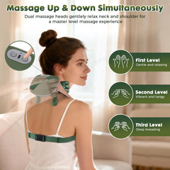 SAILIFE heated neck massager 4D kneading heads simulate human touch.