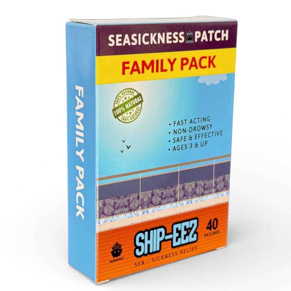 SAILPAK Ship-EEZ patch on skin provides non-drowsy seasickness relief during cruises