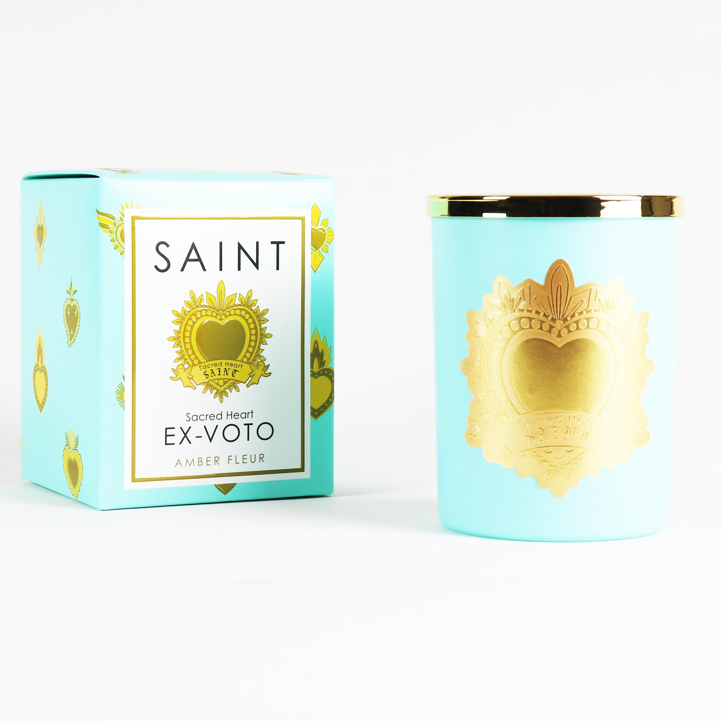 Candle burning for up to 80 hours in Saint Ex-Voto collection.