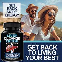Saint Mingiano Liver Cleanse lifestyle image featuring bottle and glass.