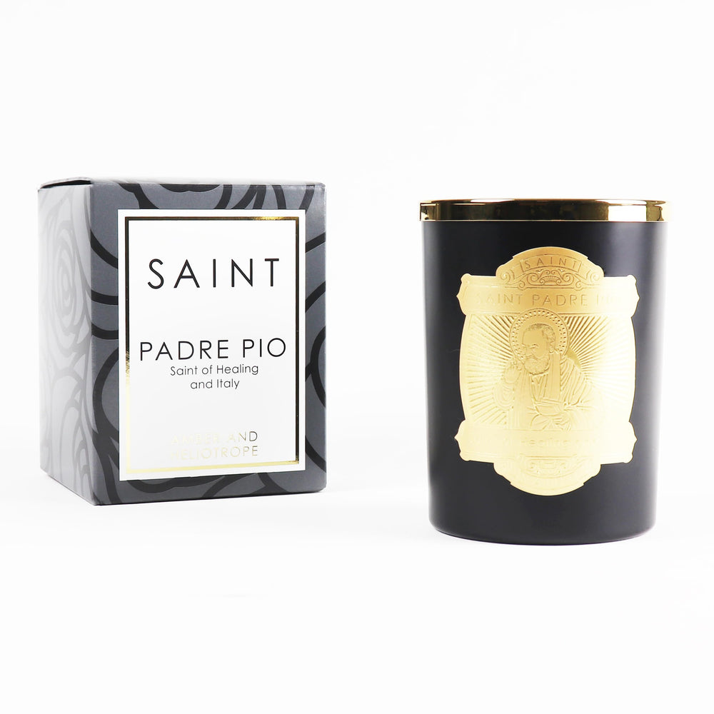 Saint Padre Pio Candle provides about 80-hour burn for extended use.