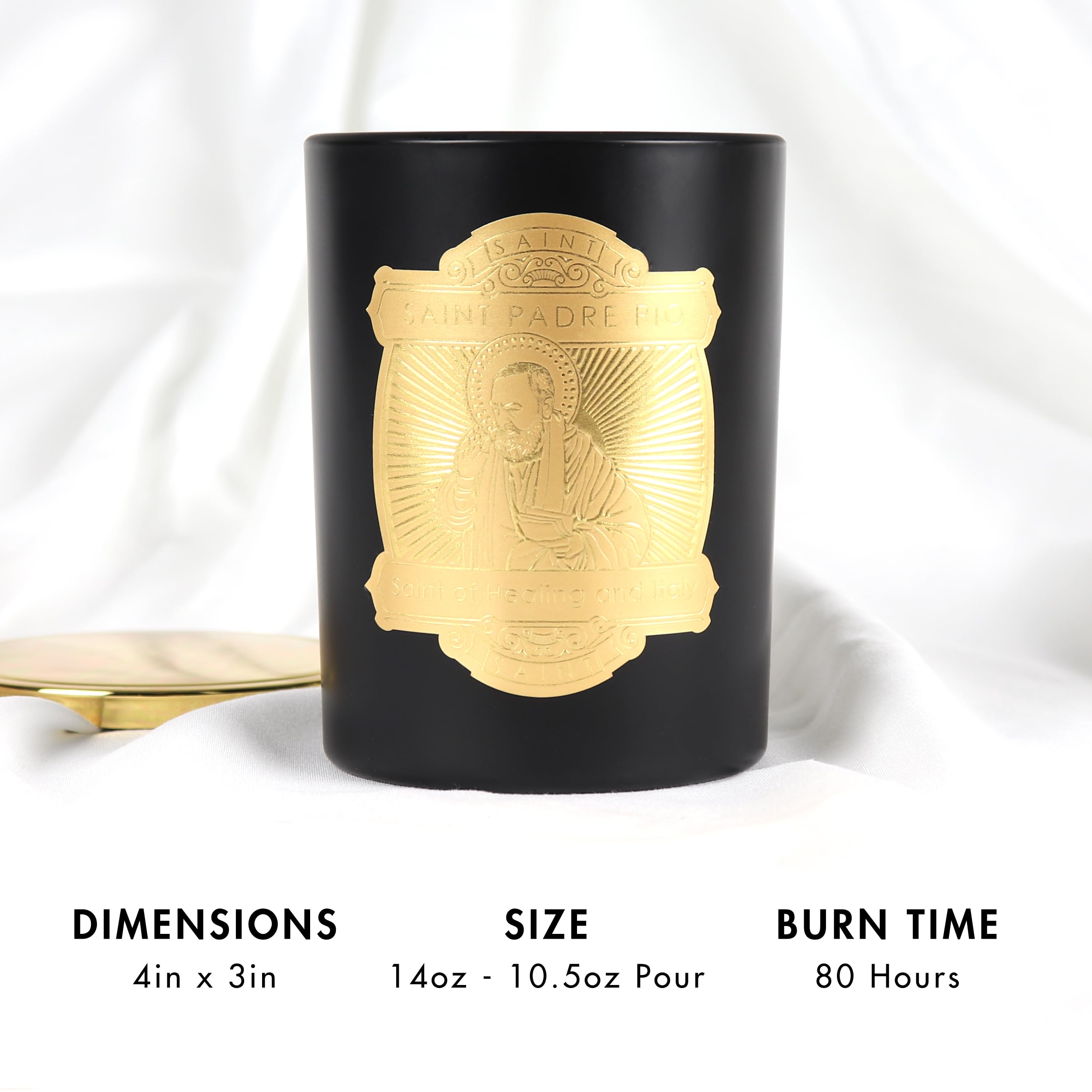 Saint Padre Pio Candle comes in gift-ready packaging for thoughtful giving.