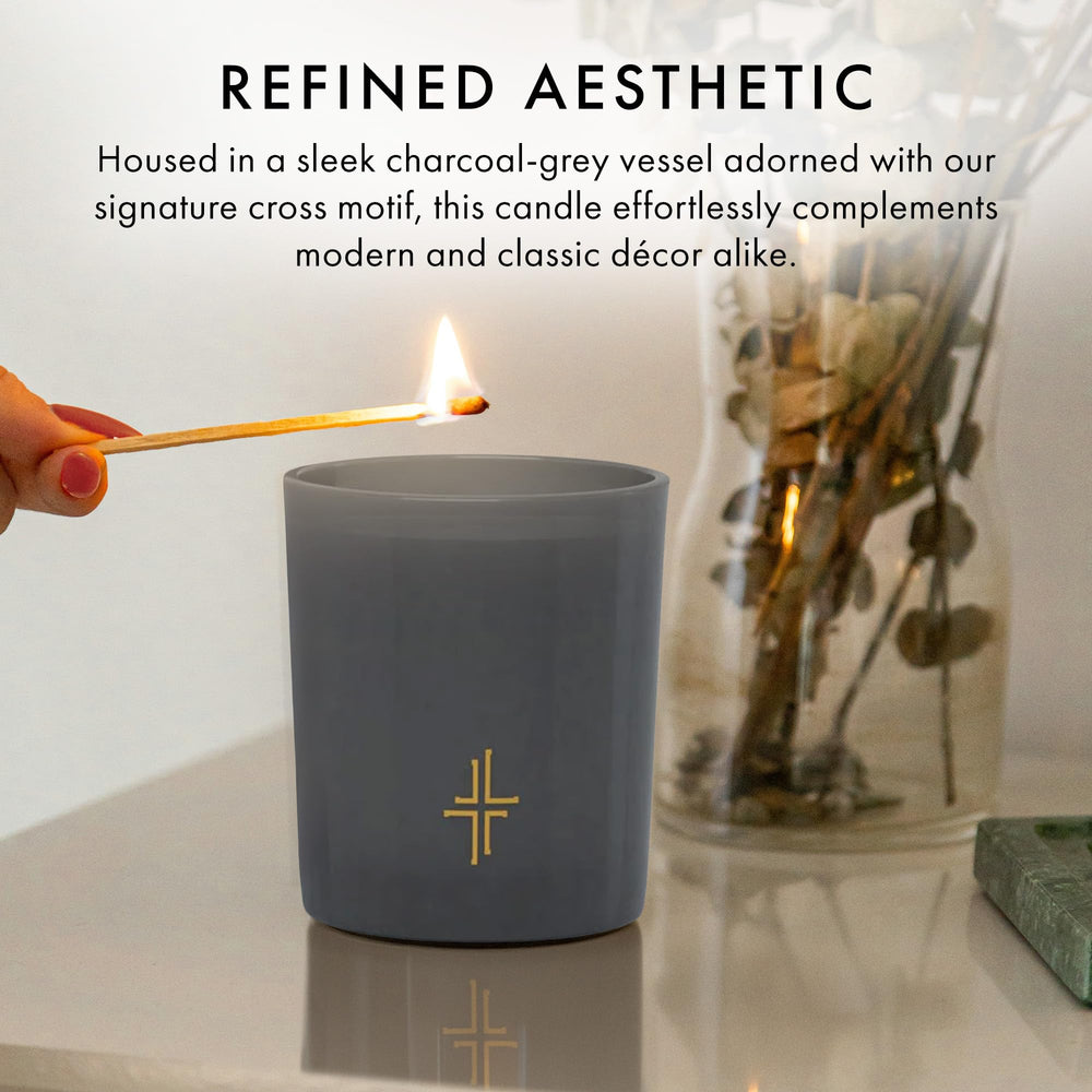 SAINT Sacrament Candle vanilla note adds creamy warmth for cosiness