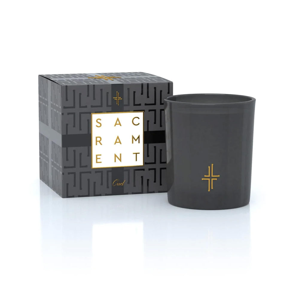 SAINT Sacrament Candle vessel detail enhances serene meditation ambiance