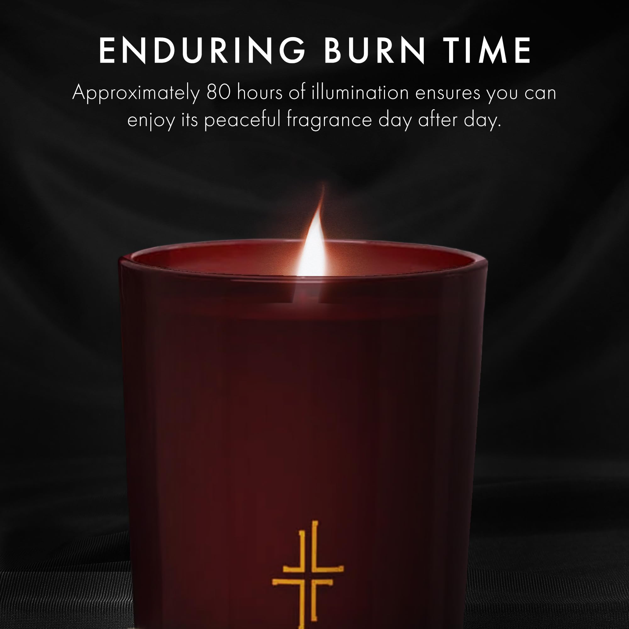 SAINT X Ali Landry Sacrament Candle offers up to 80-hour burn.