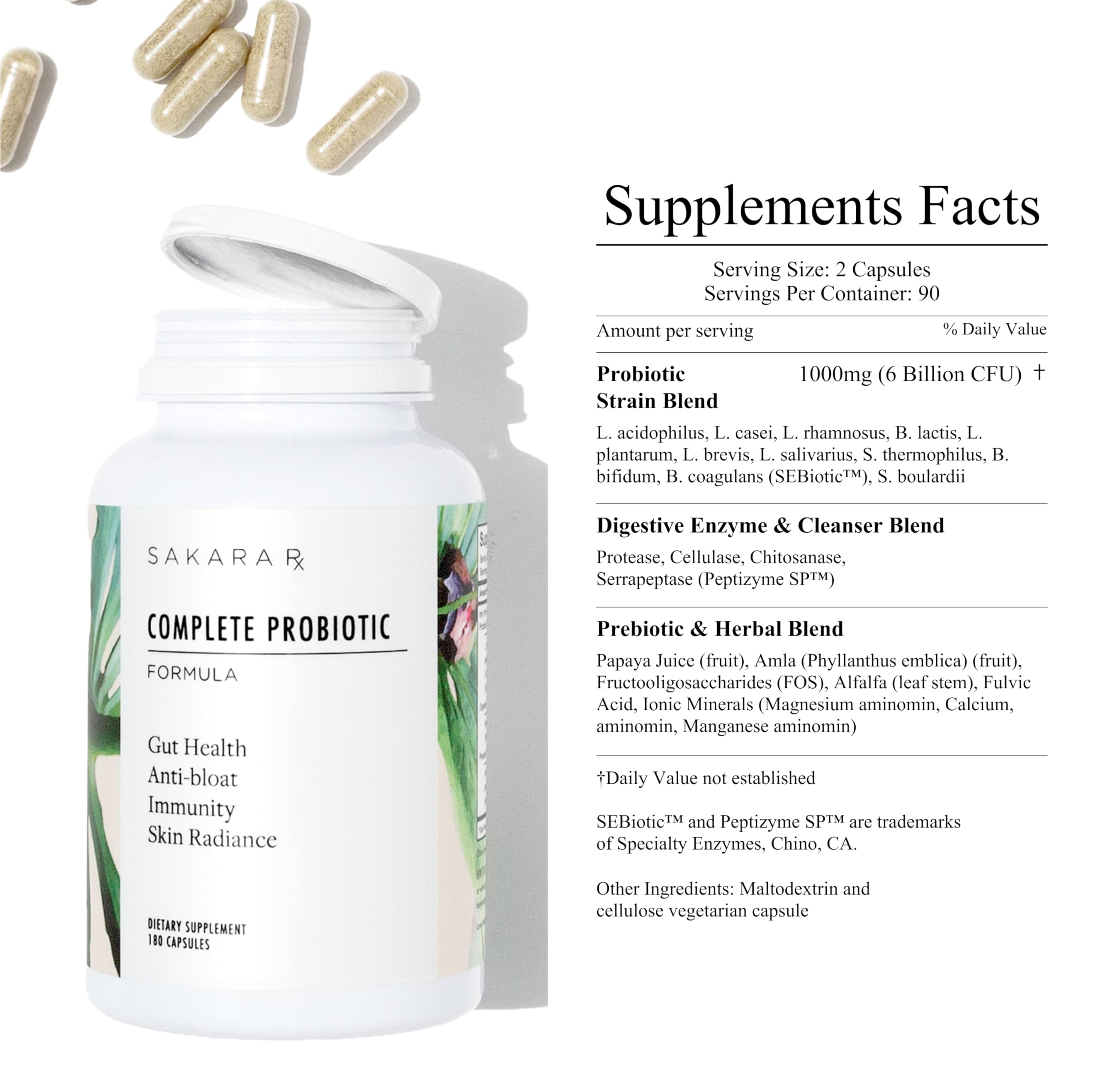 SAKARA Complete Probiotic visual of digestion concept and comfort
