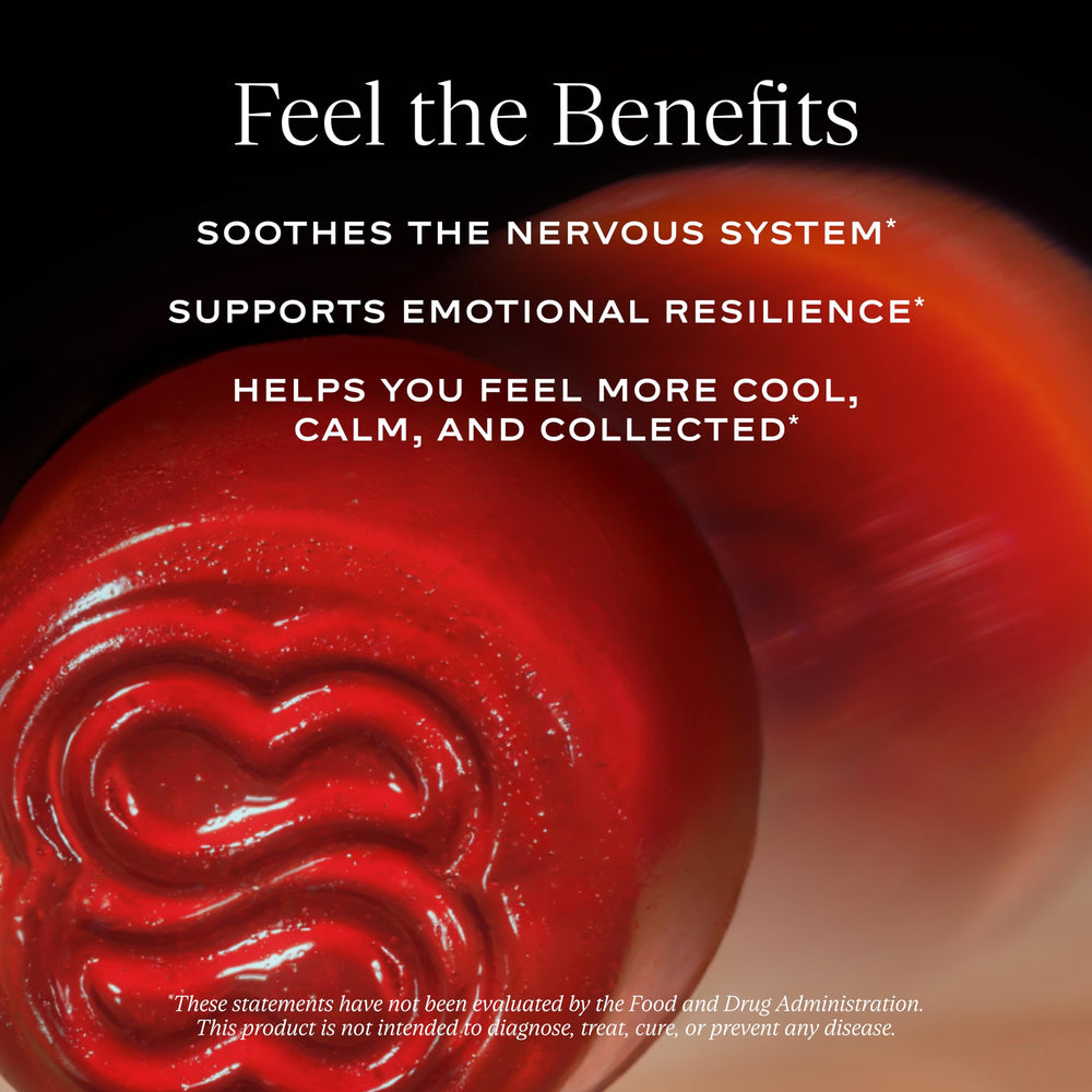SAKARA Serene State gummies close-up highlighting wildberry flavor and texture