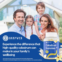 Gummies benefits graphic for balanced gut wellness with Sakpwer.
