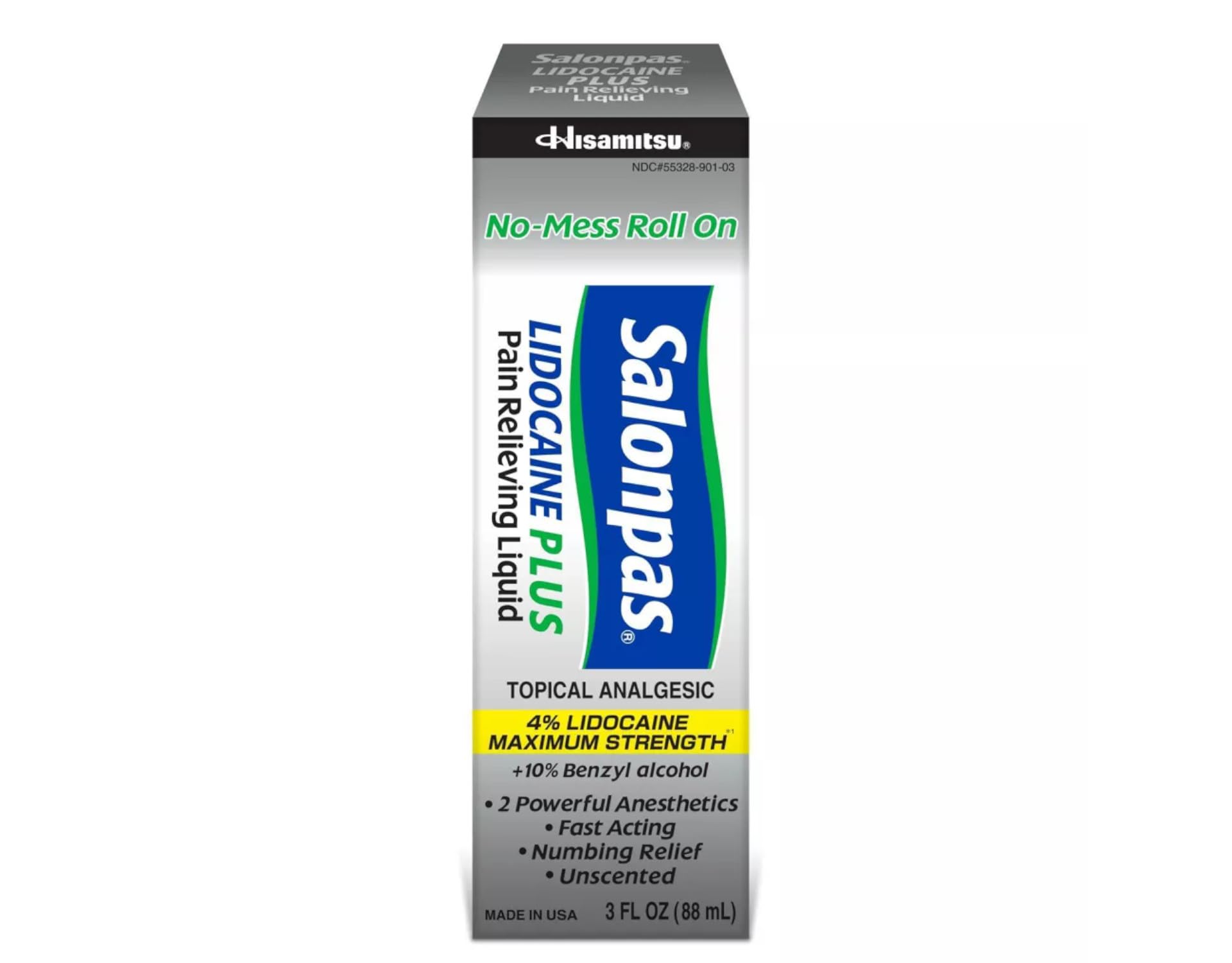 Salonpas lidocaine gel-patch on knee area for localized relief