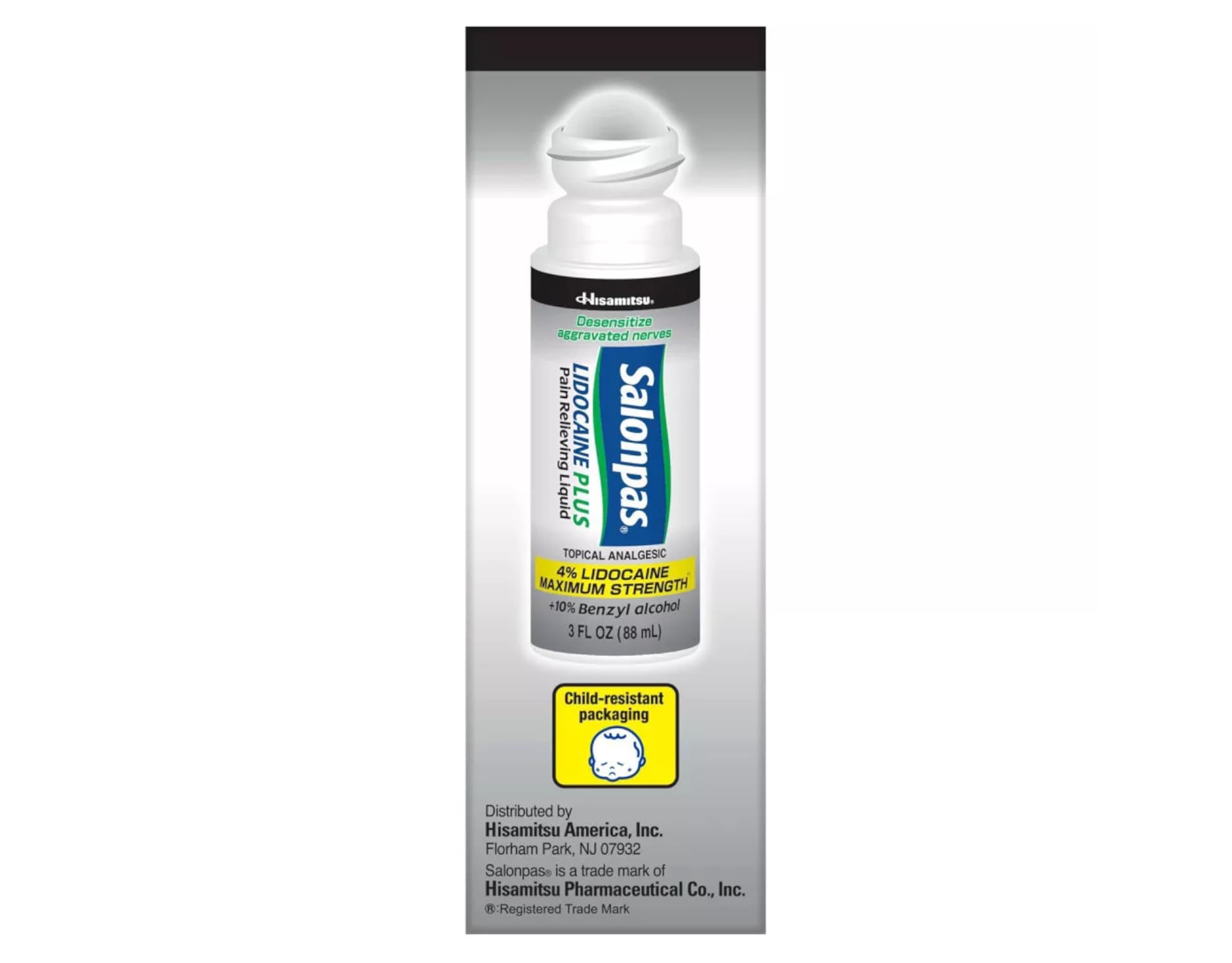 Salonpas lidocaine gel-patch packaging for at-home relief